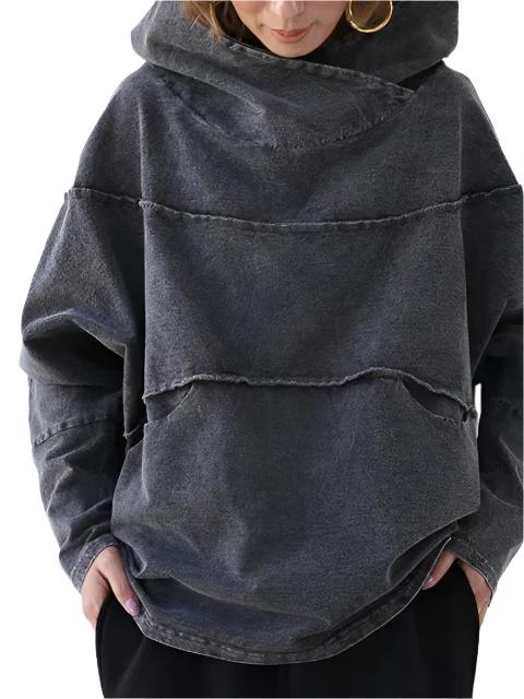 Zayden Oversized Hoodie – Vintage-Wash Sweater met Kangoeroezak