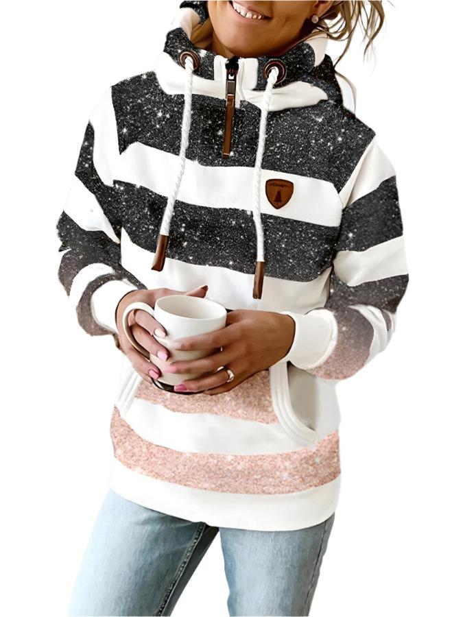 Romina Sweatshirt – Casual Dameshoodie met Strepen en Comfortabele Pasvorm