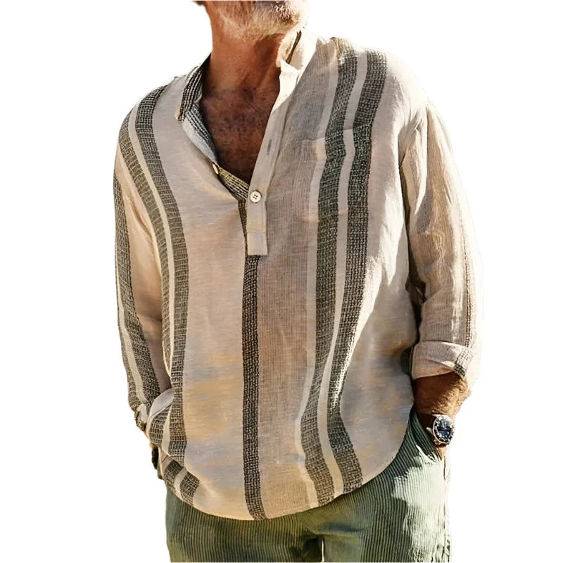 Steven - Csual V-Hals Shirt voor Heren