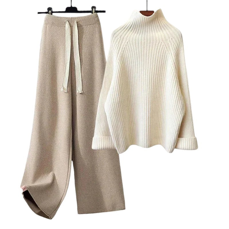 Celina Gebreide Dames Set – Elegante Trui en Rok van Zachte Stof