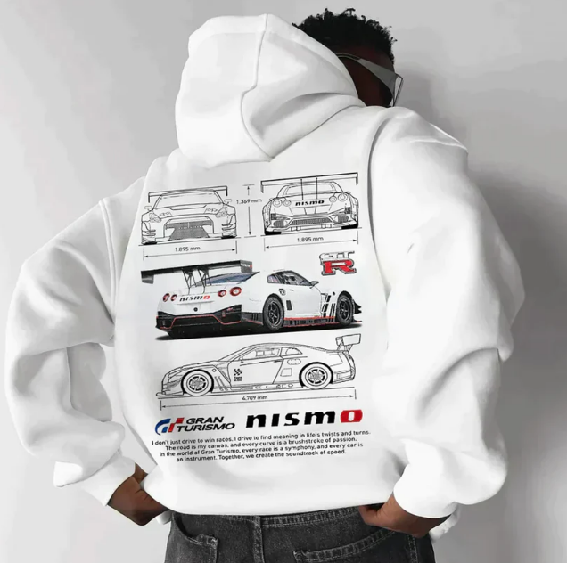 Hiram Hoodie – Stoere Autoliefhebbers Hoodie met Uniek Design