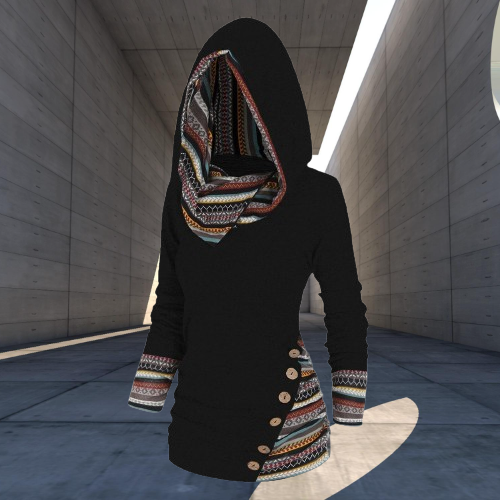 Neyra Hoodie – Stijlvolle Dameshoodie met Tribal Design