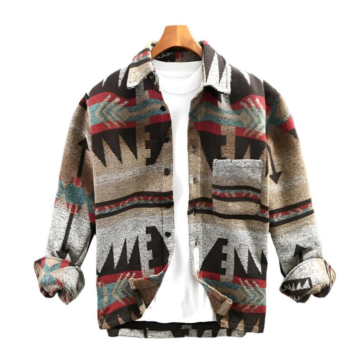 Bellamy Flanellen Overhemd – Vintage Herenhemd met Retro-Print