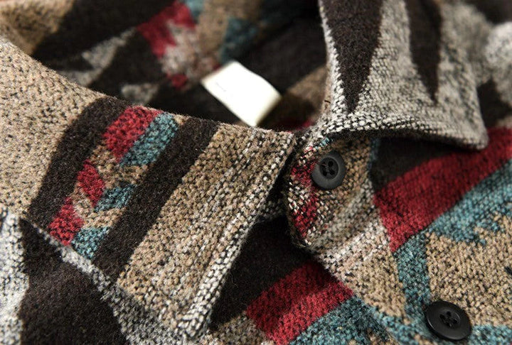 Bellamy Flanellen Overhemd – Vintage Herenhemd met Retro-Print