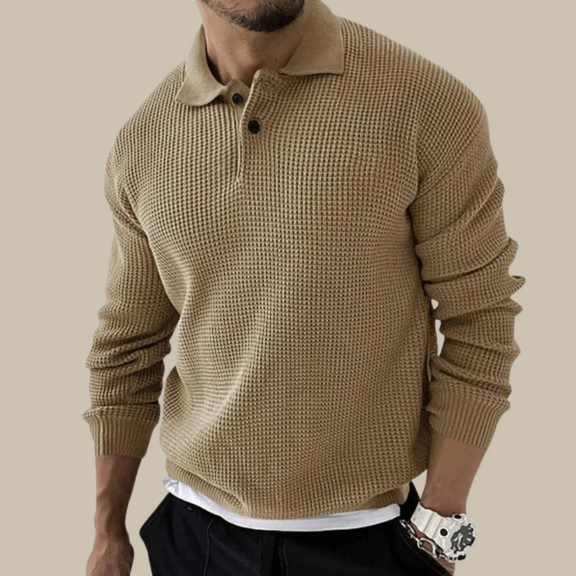 Shepherd Gebreide Polo-Trui – Tijdloze Herenpolo met Comfort en Klasse