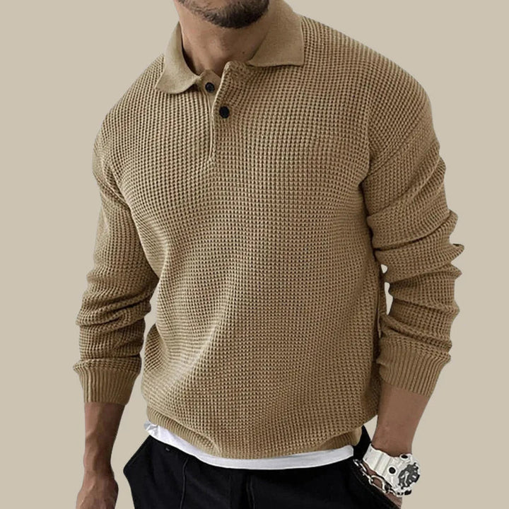 Shepherd Gebreide Polo-Trui – Tijdloze Herenpolo met Comfort en Klasse