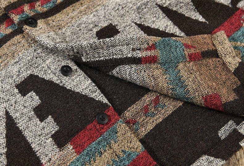 Bellamy Flanellen Overhemd – Vintage Herenhemd met Retro-Print