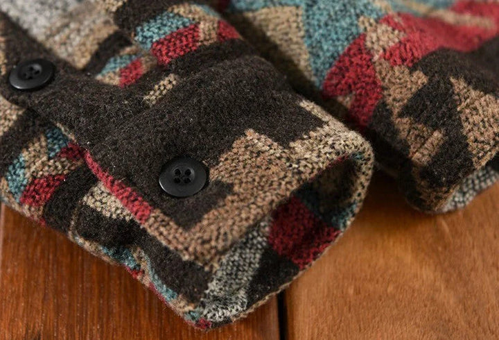 Bellamy Flanellen Overhemd – Vintage Herenhemd met Retro-Print