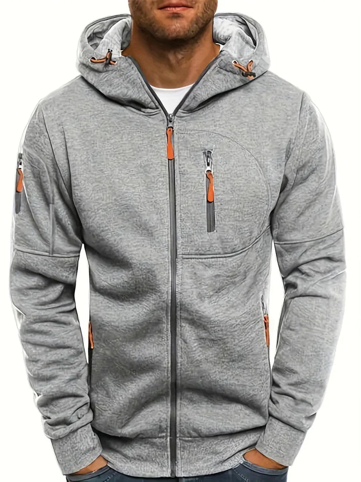 Deyron Sportieve Pullover met Rits – Dynamische Herenhoodie voor Elke Gelegenheid