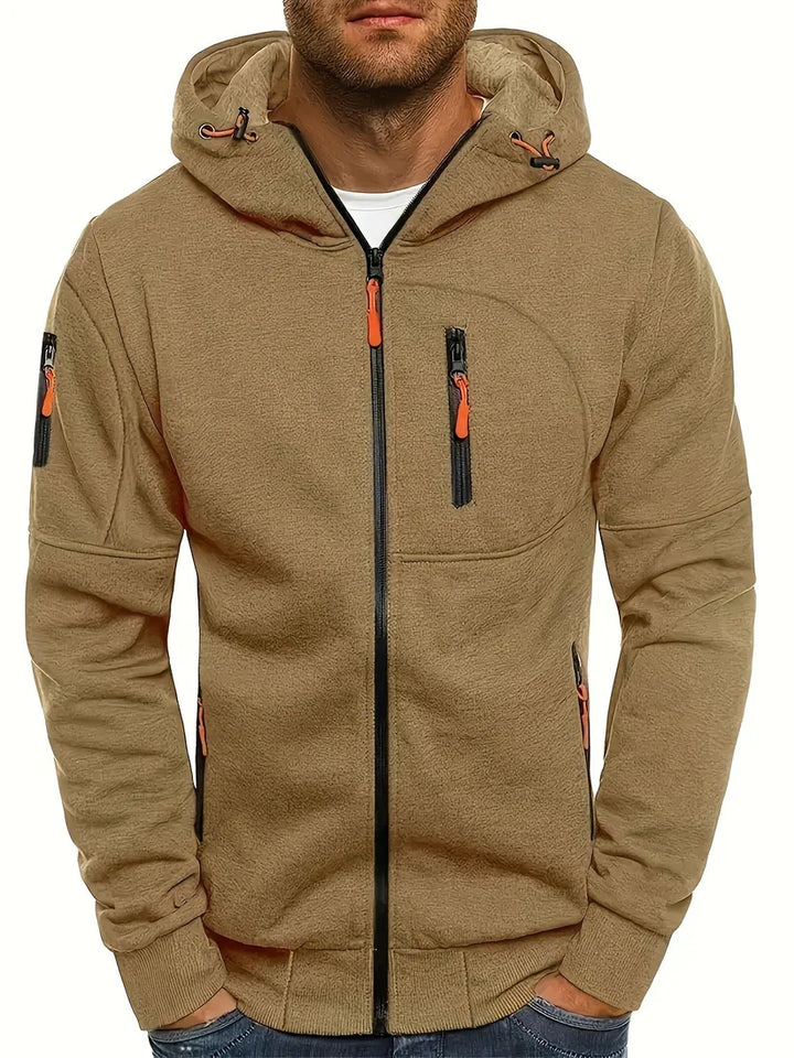 Deyron Sportieve Pullover met Rits – Dynamische Herenhoodie voor Elke Gelegenheid