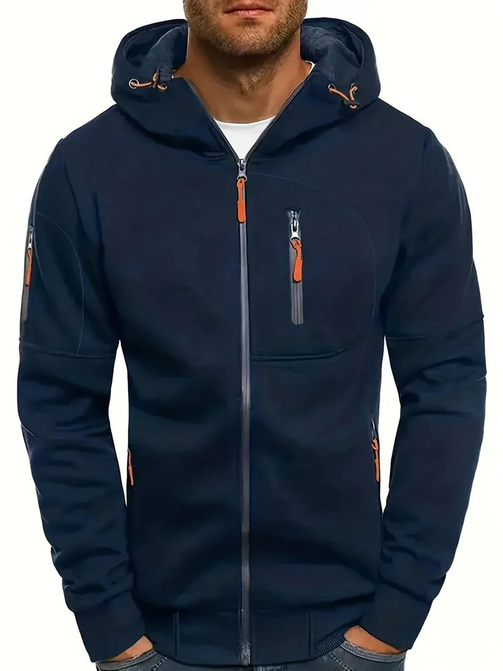 Deyron Sportieve Pullover met Rits – Dynamische Herenhoodie voor Elke Gelegenheid
