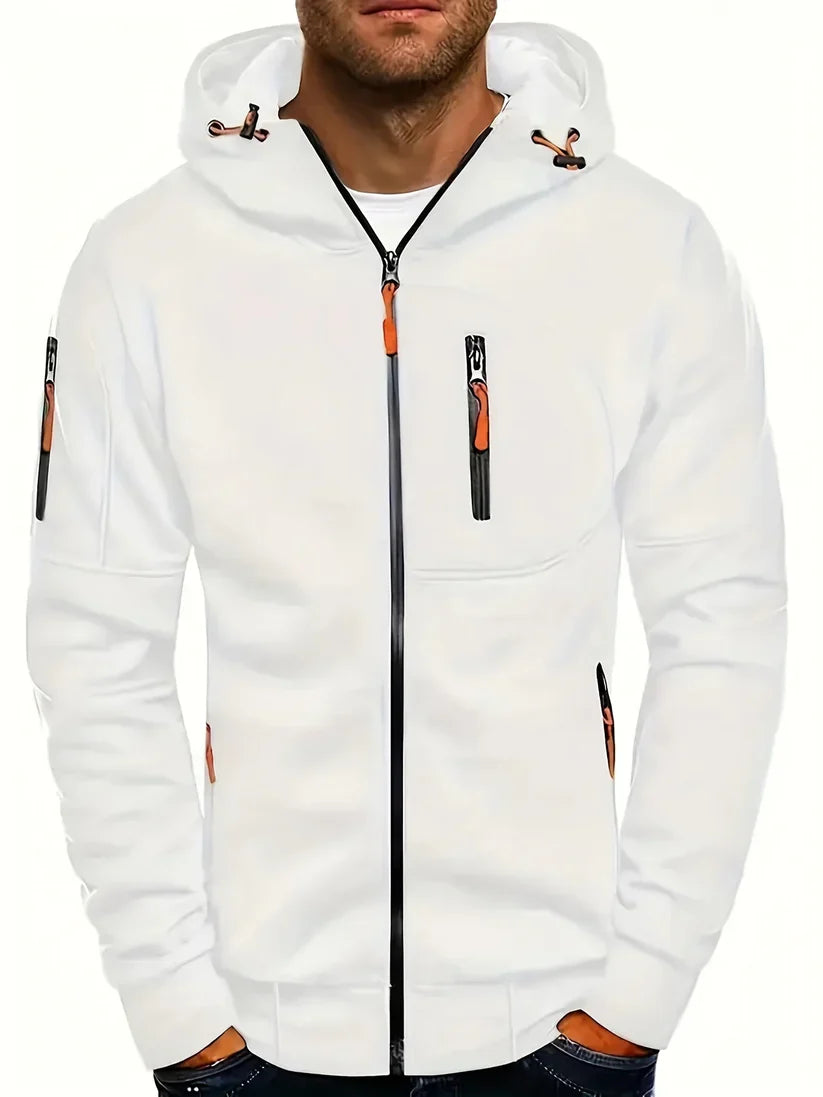 Deyron Sportieve Pullover met Rits – Dynamische Herenhoodie voor Elke Gelegenheid