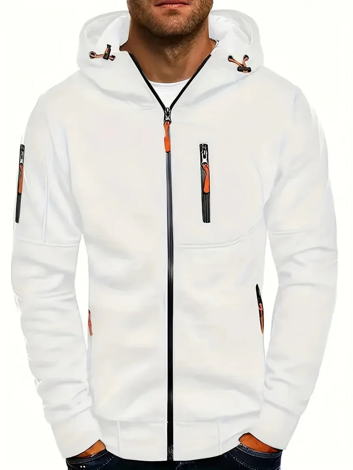 Deyron Sportieve Pullover met Rits – Dynamische Herenhoodie voor Elke Gelegenheid