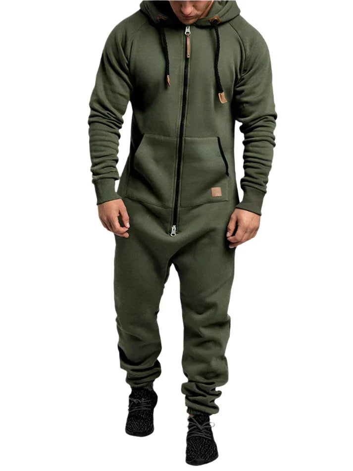 Riston Jumpsuit – Heren Jumpsuit met Capuchon van Zacht Fleece