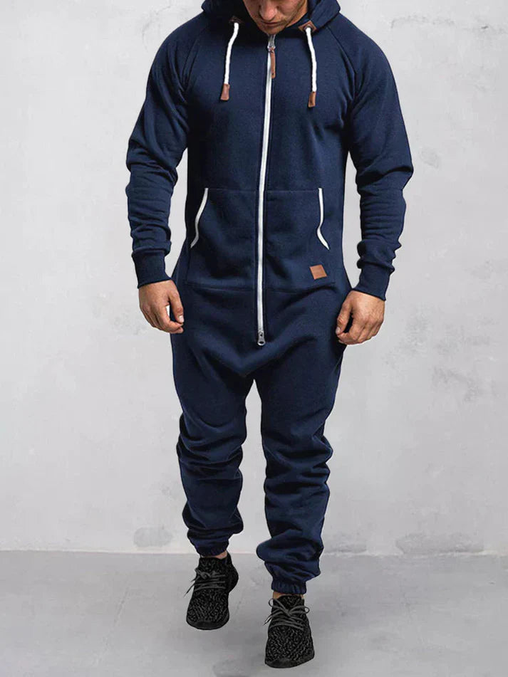 Riston Jumpsuit – Heren Jumpsuit met Capuchon van Zacht Fleece