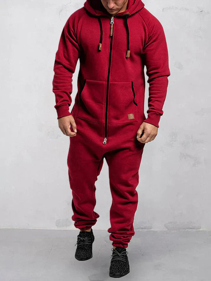 Riston Jumpsuit – Heren Jumpsuit met Capuchon van Zacht Fleece