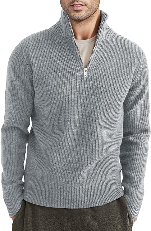 Auren Zipper-Pullover – Stijlvolle Herentrui met Ritsdetail