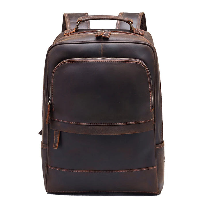 Lorenzo Rugzak – Leren Herenrugzak met Laptopvak en Stijlvol Design