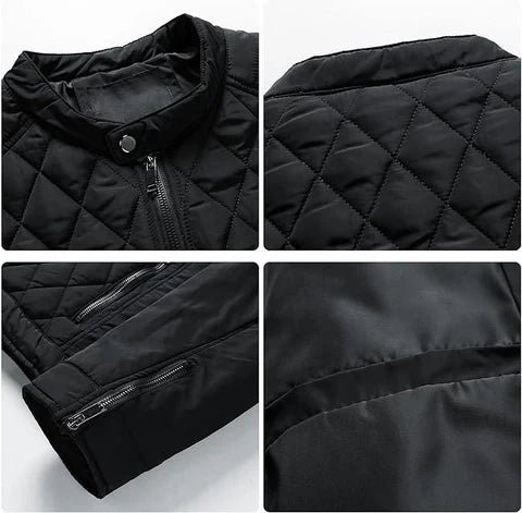 Nikias – Gestikte Herenjas met Lichtgewicht Isolatie en Slim Fit Design – Perfect voor Herfst en Lente