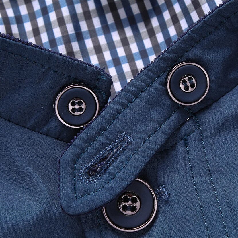 Coenraad Winterjas – Stijlvolle herenjas met dubbele rits en verhoogde kraag