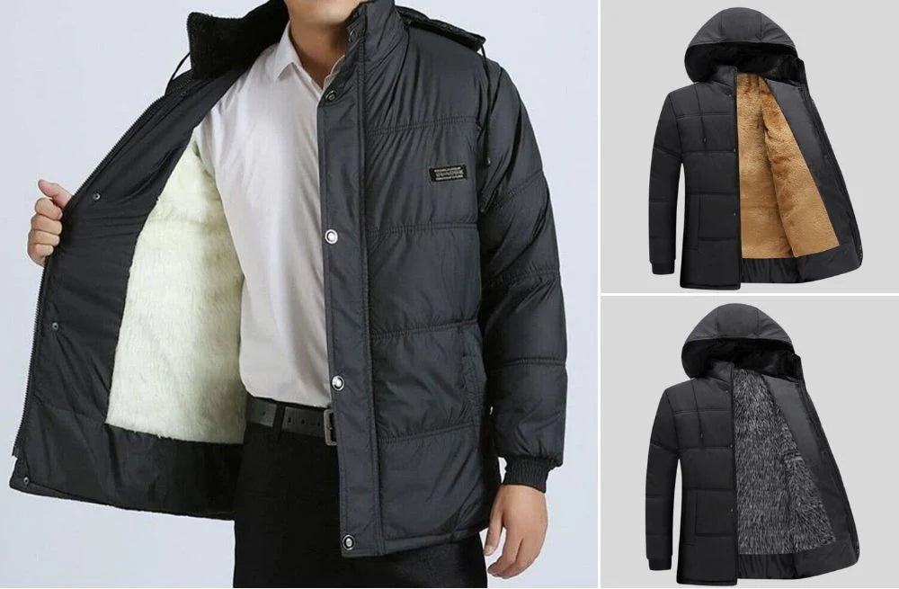 Rubenzo Winterjas – Klassieke herenjas met dubbele sluiting en moderne pasvorm