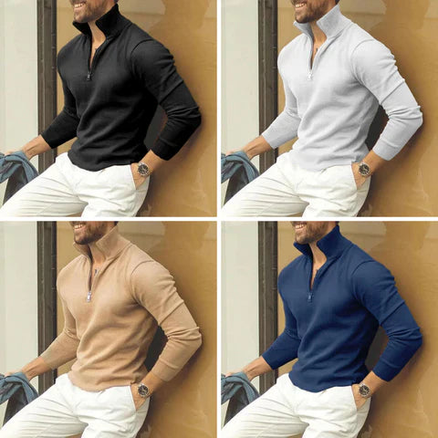 Corven Kasjmier Herentrui – Luxe Trui met Ritssluiting en Tijdloos Design