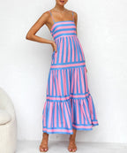 Nerina | Robe Longue à Rayures