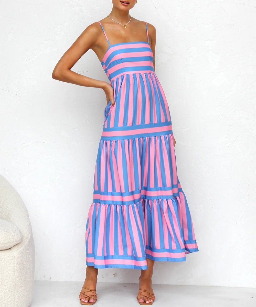 Nerina | Robe Longue à Rayures