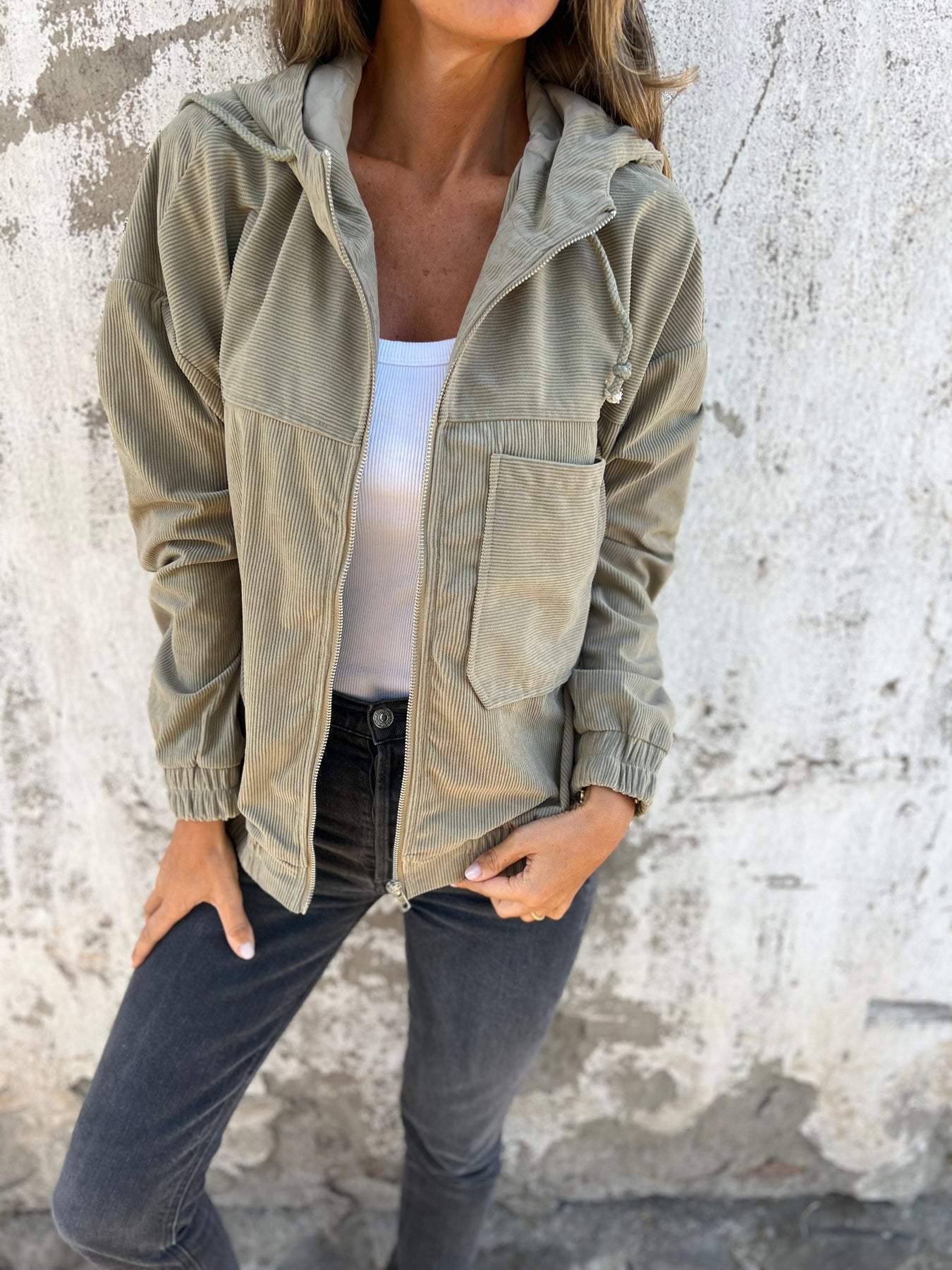 Arielle | Veste Décontractée à Capuche Zippée