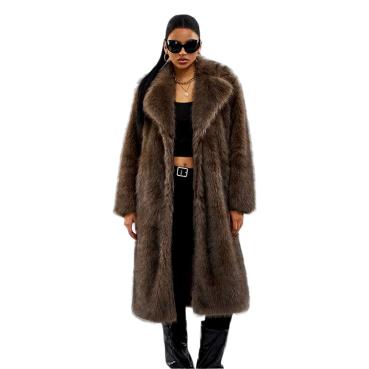 Coralie Luxe Faux Fur Jas – Elegante Dames Winterjas van Eco-Vriendelijke Faux Mink