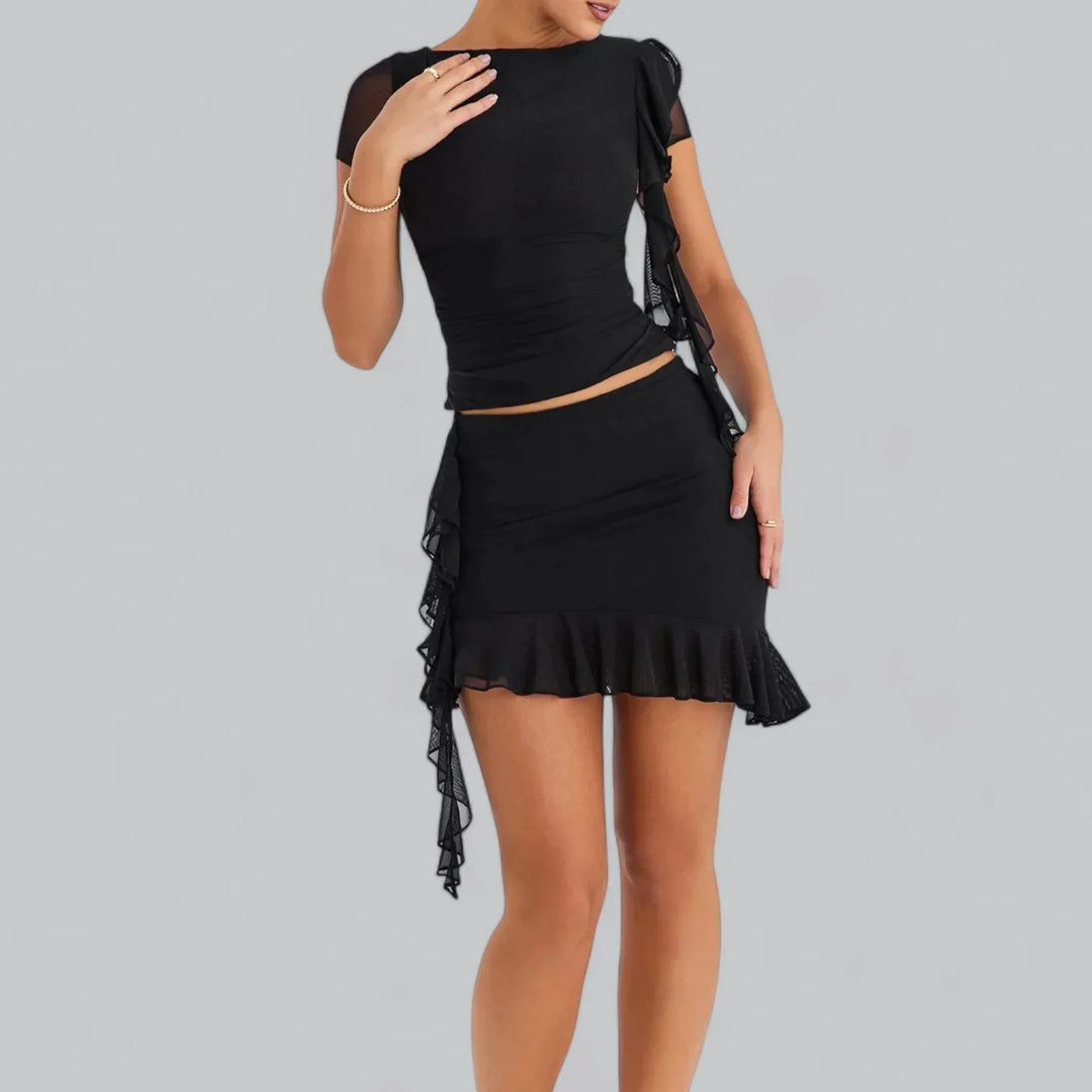 Ferelith Mini Jurk Set – Elegant Co-Ord met Tijdloze Klasse