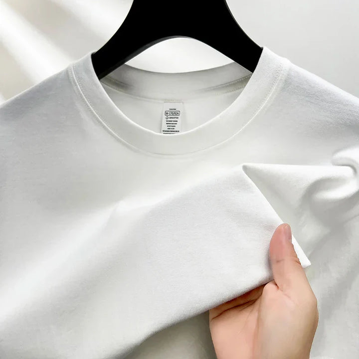 Rauren Premium Katoenen Crew Neck T-Shirt – Tijdloze Basic met Luxe Comfort