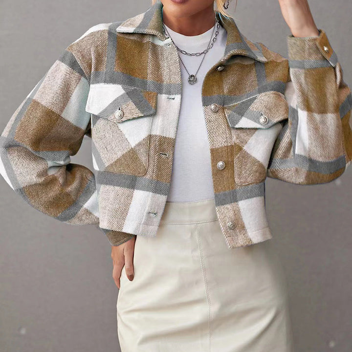 Celwyn Geruite Damesjas – Luchtige Ruitjas met Tijdloos Design