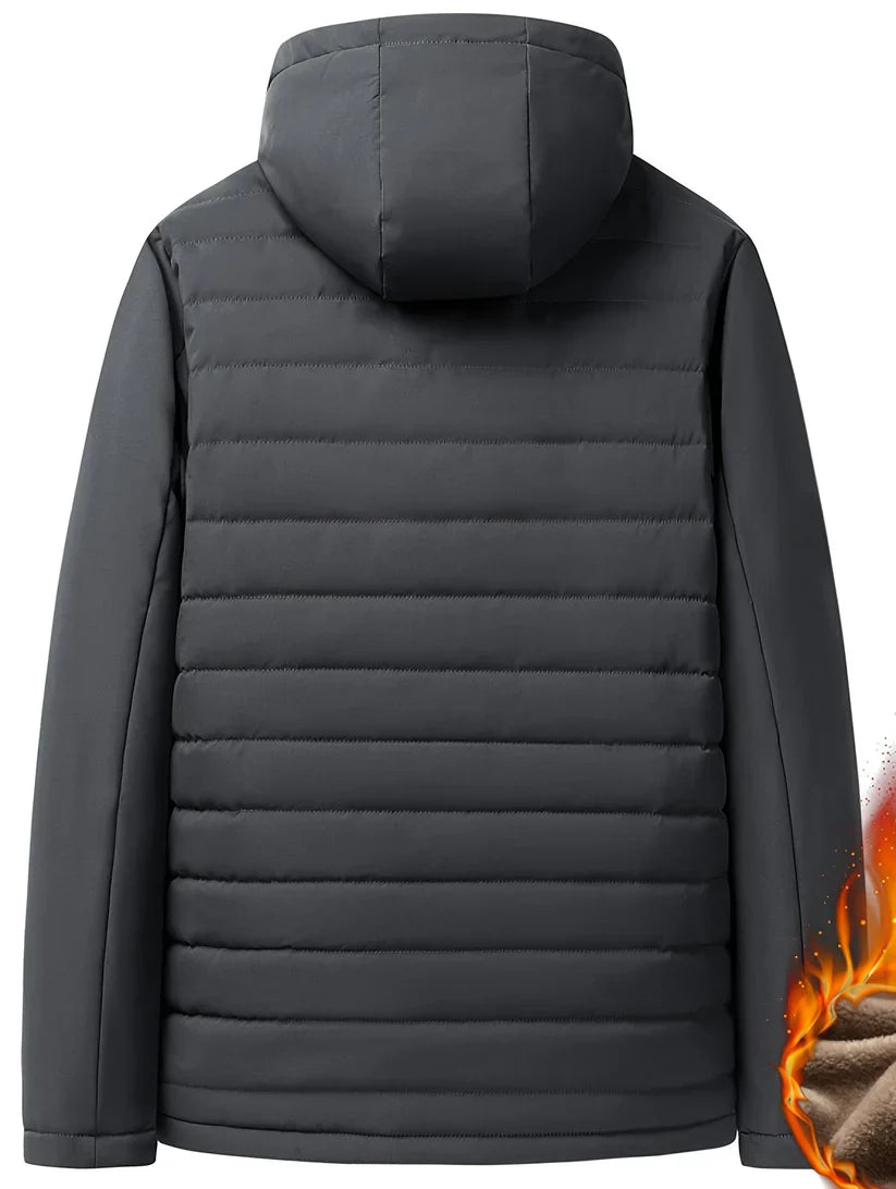 Davoren Fleecejas Heren – Warme Jas met Capuchon en Winddicht Design