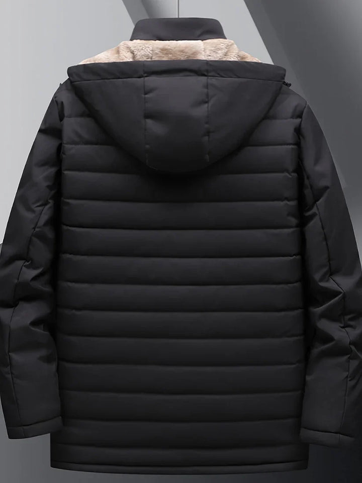 Davoren Fleecejas Heren – Warme Jas met Capuchon en Winddicht Design