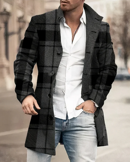 Caius Trenchcoat – Klassieke Lange Herenjas met Moderne Uitstraling