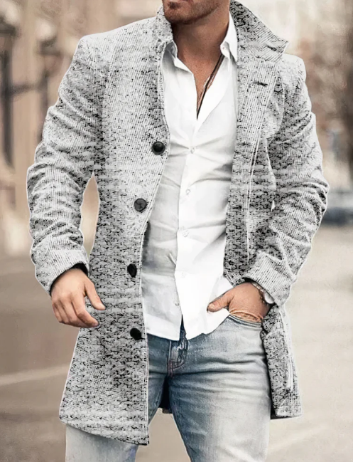 Caius Trenchcoat – Klassieke Lange Herenjas met Moderne Uitstraling