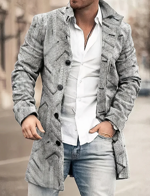 Caius Trenchcoat – Klassieke Lange Herenjas met Moderne Uitstraling