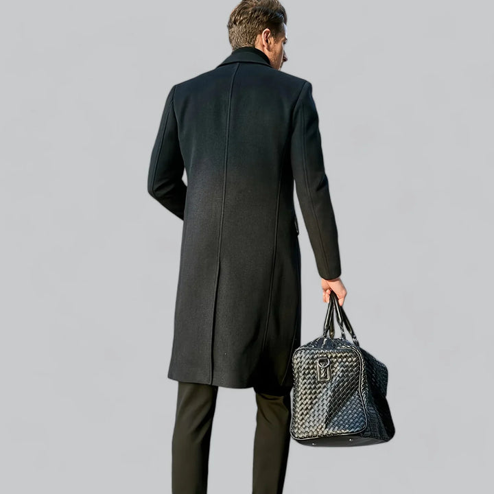 Yverdon Heren Lange Winterjas – Wolmix met Reverskraag