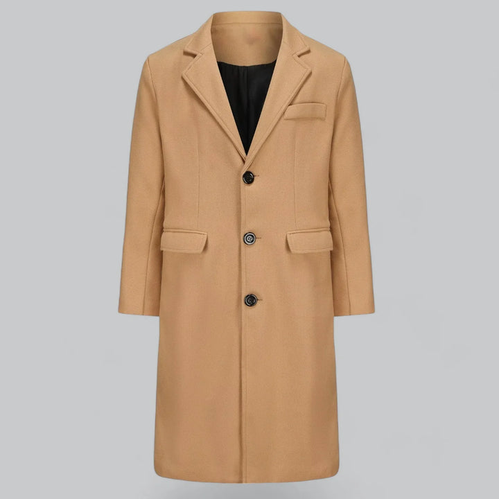 Yverdon Heren Lange Winterjas – Wolmix met Reverskraag