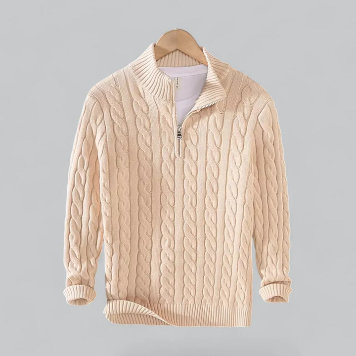 Thrysan Premium Katoenen Half Zip Trui – Herentrui met Stijl en Comfort