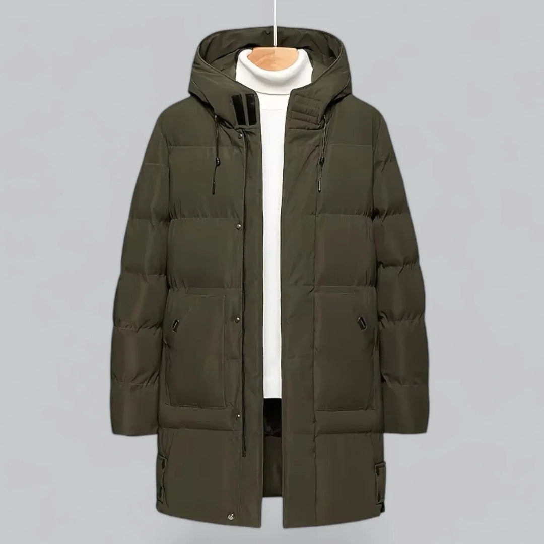 Daverin Waterdichte Gewatteerde Parka – Heren Winterjas met Capuchon