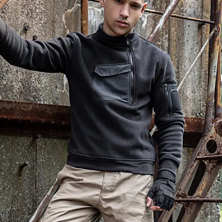 Kaelen Fleecejas Heren – Lichtgewicht Outdoor Jas met Halfrits Ontwerp