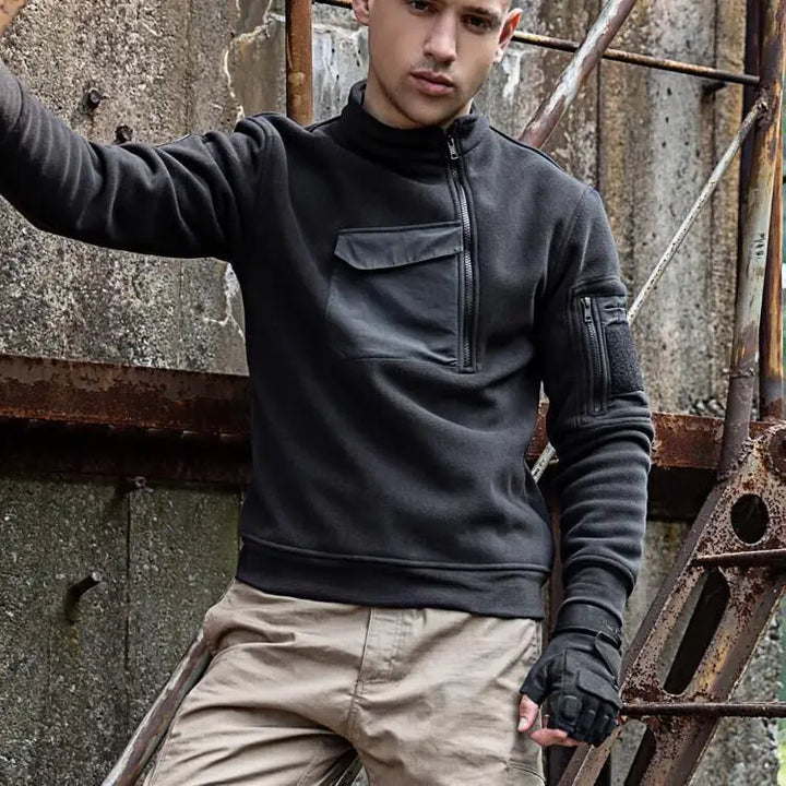 Kaelen Fleecejas Heren – Lichtgewicht Outdoor Jas met Halfrits Ontwerp