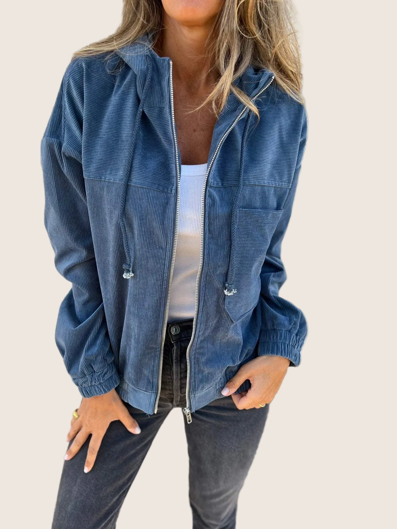 Arielle | Veste Décontractée à Capuche Zippée