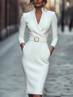 Élodie | Robe crayon élégante avec ceinture