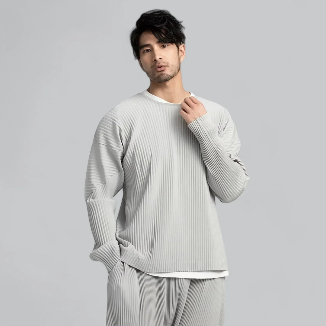 Velamir Ribbed Pleated Trui – Luxe Comfort met Tijdloze Stijl