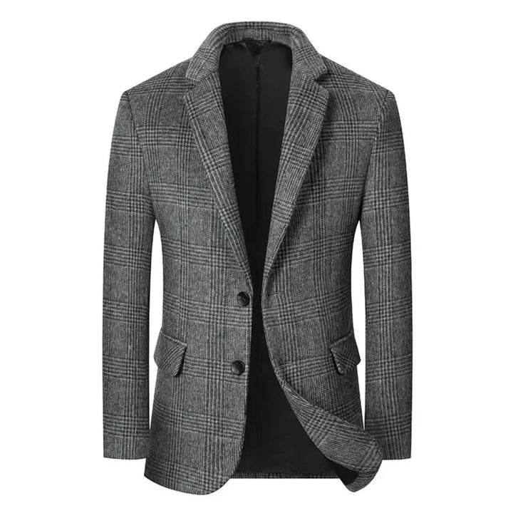 Axion Blazer – Geruite Wollen Herenblazer met Tijdloze Uitstraling