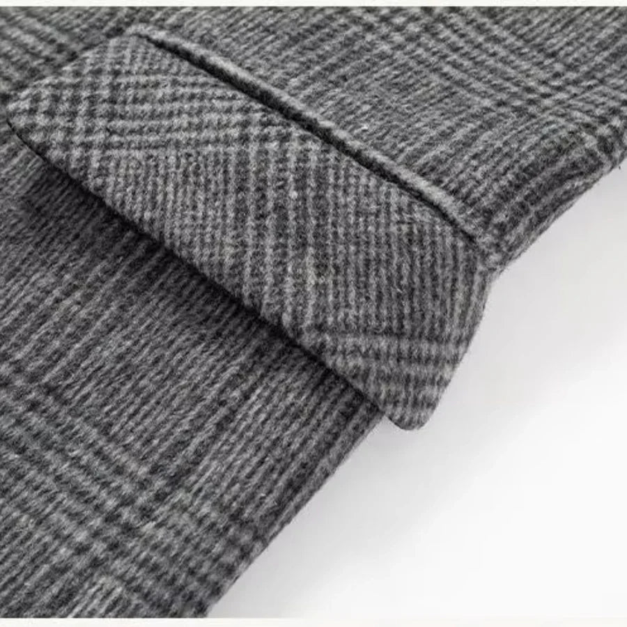 Axion Blazer – Geruite Wollen Herenblazer met Tijdloze Uitstraling