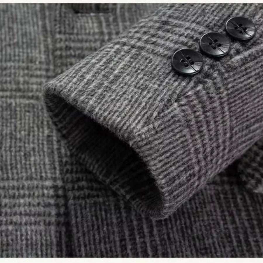 Axion Blazer – Geruite Wollen Herenblazer met Tijdloze Uitstraling